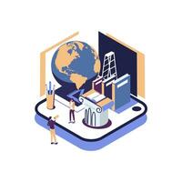 school subject history flat style isometric illustration vector design