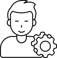user setting line icons design style vector