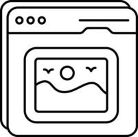 web image line icons design style vector