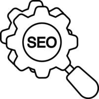seo setting line icons design style vector
