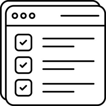 web task line icons design style vector