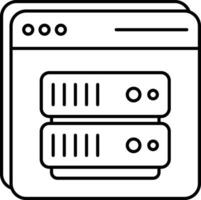 web server line icons design style vector