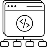 code line icons design style vector