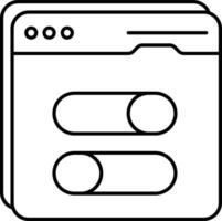 web button line icons design style vector