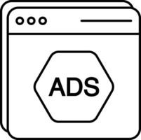 web adds line icons design style vector