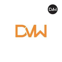 letra dvw monograma logo diseño vector