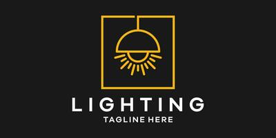 lighting logo design vector icon illustration