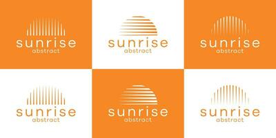 sunrise logo design icon vector illustration