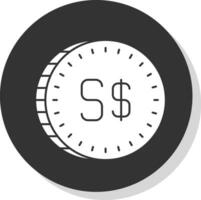 Singapur dólar vector icono diseño