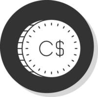 canadiense dólar vector icono diseño