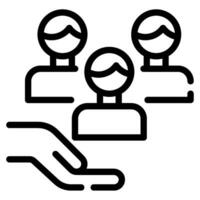 Support Group Icon Illustration, for uiux, infographic, etc vector