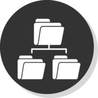 Folder Sharing Vector Icon Design