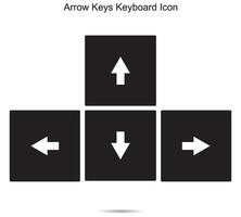 Arrow Keys Keyboard Icon, Vector illustration