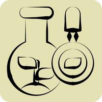 Icon Biology. related to Biochemistry symbol. hand drawn style. simple design editable. simple illustration vector