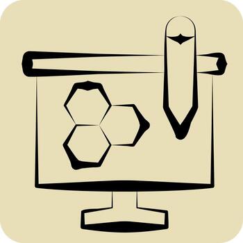 Icon Theory. related to Biochemistry symbol. hand drawn style. simple design editable. simple illustration vector