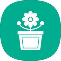 diseño de icono de vector de maceta de flores