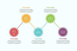 Presentation Business Circle Infographic Template With Five Step Elements Vector illustration.