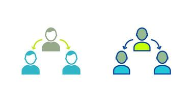 Unique Connected Profiles Vector Icon