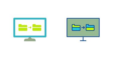 icono de vector de uso compartido de archivos único