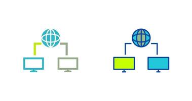 icono de vector de conectividad a internet único