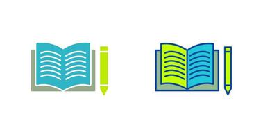 Unique Pencil and Book Vector Icon