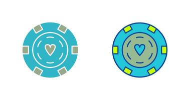 Unique Poker Chips Vector Icon