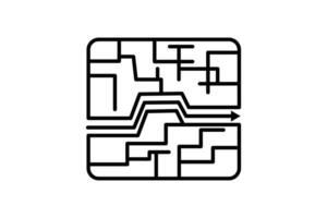 Maze icon. Icon related to problem solving. icon suitable for web site design, app, user interfaces, printable etc. Line icon style. Simple vector design editable