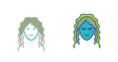 Hair Curly Vector Icon