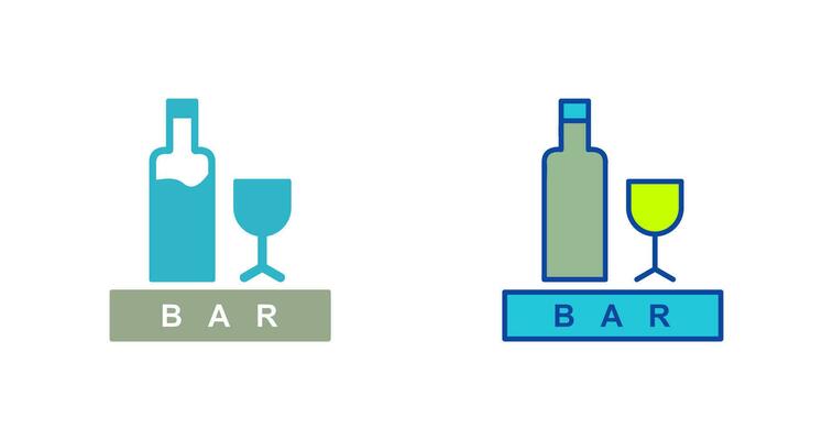 Unique Bar Sign Vector Icon