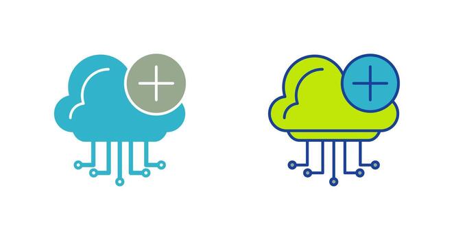 icono de vector de computación en la nube