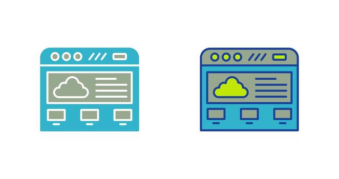 icono de vector de computación en la nube