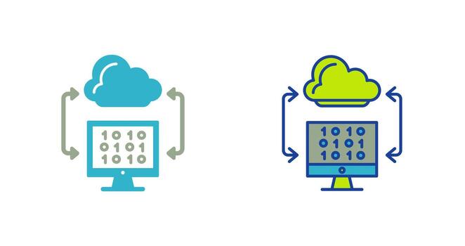Cloud Coding Vector Icon