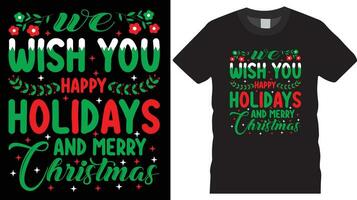 Elevate your festive spirit with this Christmas tee, Vibrant, cheerful design radiates holiday joy for a stylish and merry celebration. vector