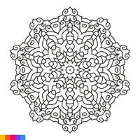 Mandala Art for Coloring Book. Clean Decorative round ornament. Oriental pattern, Vector illustration Coloring book page. Circular pattern in form of mandala for Henna, Mehndi, tattoo, decoration.