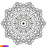 mandala Arte para colorante libro. limpiar decorativo redondo ornamento. oriental patrón, vector ilustración colorante libro página. circular modelo en formar de mandala para alheña, mehndi, tatuaje, decoración.