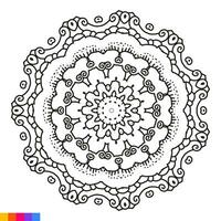 mandala Arte para colorante libro. limpiar decorativo redondo ornamento. oriental patrón, vector ilustración colorante libro página. circular modelo en formar de mandala para alheña, mehndi, tatuaje, decoración.