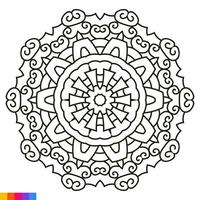 Mandala Art for Coloring Book. Clean Decorative round ornament. Oriental pattern, Vector illustration Coloring book page. Circular pattern in form of mandala for Henna, Mehndi, tattoo, decoration.