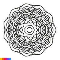 mandala Arte para colorante libro. limpiar decorativo redondo ornamento. oriental patrón, vector ilustración colorante libro página. circular modelo en formar de mandala para alheña, mehndi, tatuaje, decoración.