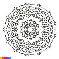 mandala Arte para colorante libro. limpiar decorativo redondo ornamento. oriental patrón, vector ilustración colorante libro página. circular modelo en formar de mandala para alheña, mehndi, tatuaje, decoración.