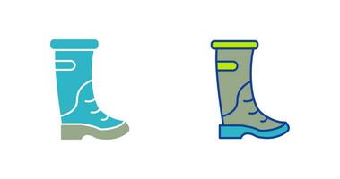 icono de vector de botas de lluvia