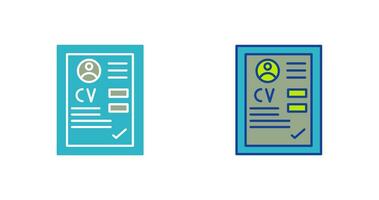 icono de vector de cv