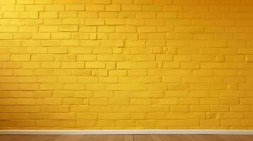 Sunny yellow brick wall with generous copy space photo