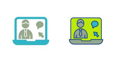 Online Interview Vector Icon