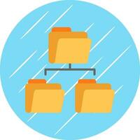 Folder Sharing Vector Icon Design