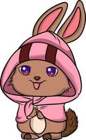 cute bunny mascot vector art
