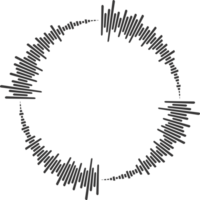 Kreis Klang Welle. Audio- Musik- Ausgleich. runden kreisförmig Symbol. Spektrum radial Muster und Frequenz Rahmen png