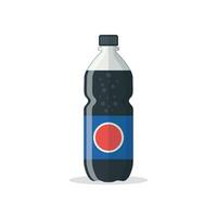 Soda drink icon in flat style. Plastic bottle vector illustration on isolated background. Water beverage sign business concept.