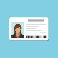 Driver license icon in flat style. Identification document vector illustration on isolated background. Profile card sign business concept.