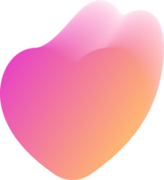 Y2k gradient heart. Holographic soft aura. Blurred aesthetic shape. png