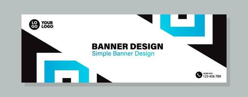 Colorful template banner with gradient color and black color. Design with abstract shape. vector